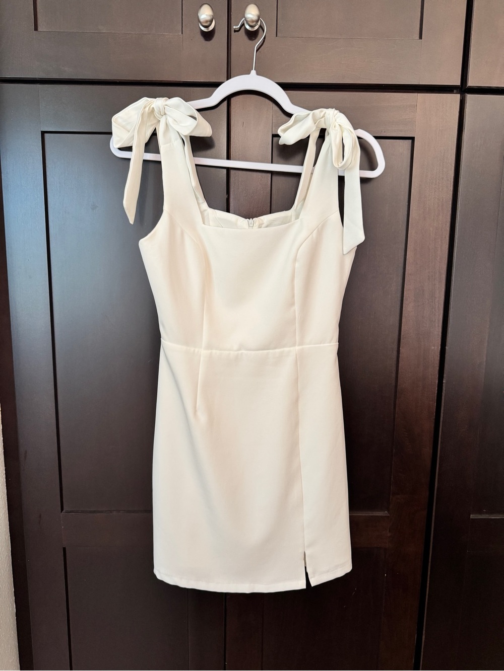 Lulu’s Your Sweetie White Tie Strap Mini Dress XS
